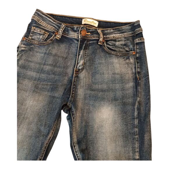 Bamboo Original Denim Women's Bell Flare Leggings Stonewashed Jeans Size 9 - Picture 4 of 9